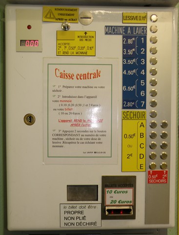 Centrale de paiement de la laverie